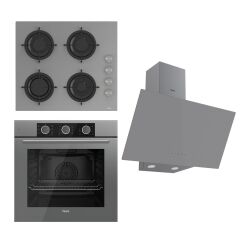 Ferre Flowart Basic Serisi Gri Ankastre Set (cs208 + Xe62cpr + D079 )