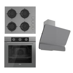 Ferre Flowart Basic Serisi Gri Ankastre Set (cs208 + Xe62cpr + D082)