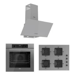 Ferre Flowart Serisi (QBL63CPR-SS208-D088) Ankastre Set