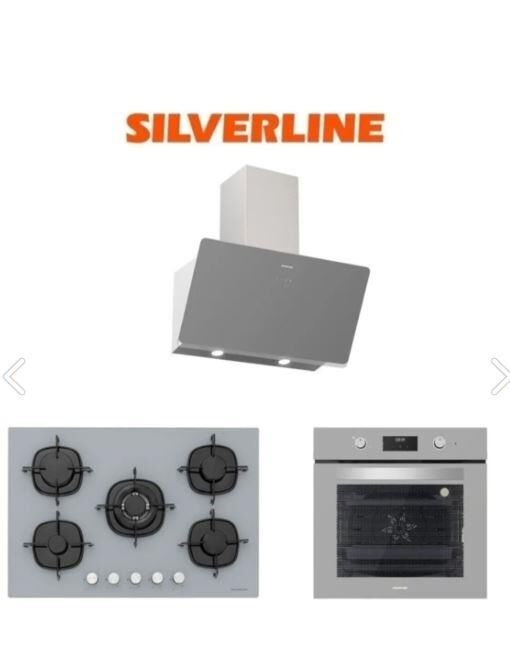 Silverline Gri Cam Ankastre Set (3457 Soho 60+cs5365s01+bo6502s02)