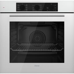 Ferre QBL62CB - SS206 -D087 60 cm Beyaz Cam Turbolu Ankastre Set -Yeni 2025