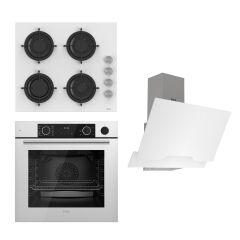 Ferre Steamart&fryart Serisi Buharlı Pişirme Beyaz Set (cs206 + Xe64cb +d081 )