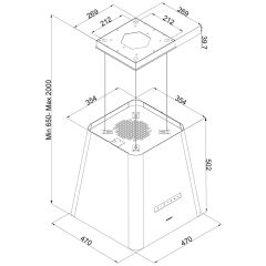 Silverline 4385 NEAT Somon Dekoratif Ada Davlumbaz A 50 cm