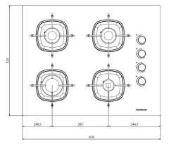 Silverline CS5665W01 Beyaz Cam Ankastre Ocak