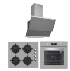 Silverline BO6502S02 - CS5335S01 - 3420 Classy 60 Gri Cam Ankastre Set