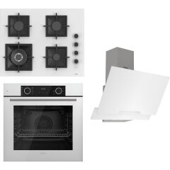 Ferre Flameart Sc Serisi Beyaz Set (SC406-WFA + XE63CB +D064 ) - 65 Cm'lik Kare Döküm Izgara-Wok