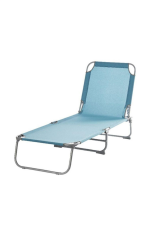 trendyol - Fafare Blooma Şezlong, Katlanabilir Bahçe Plaj Şezlongu Mavi Takım, Mavi Bahçe Şezlongu