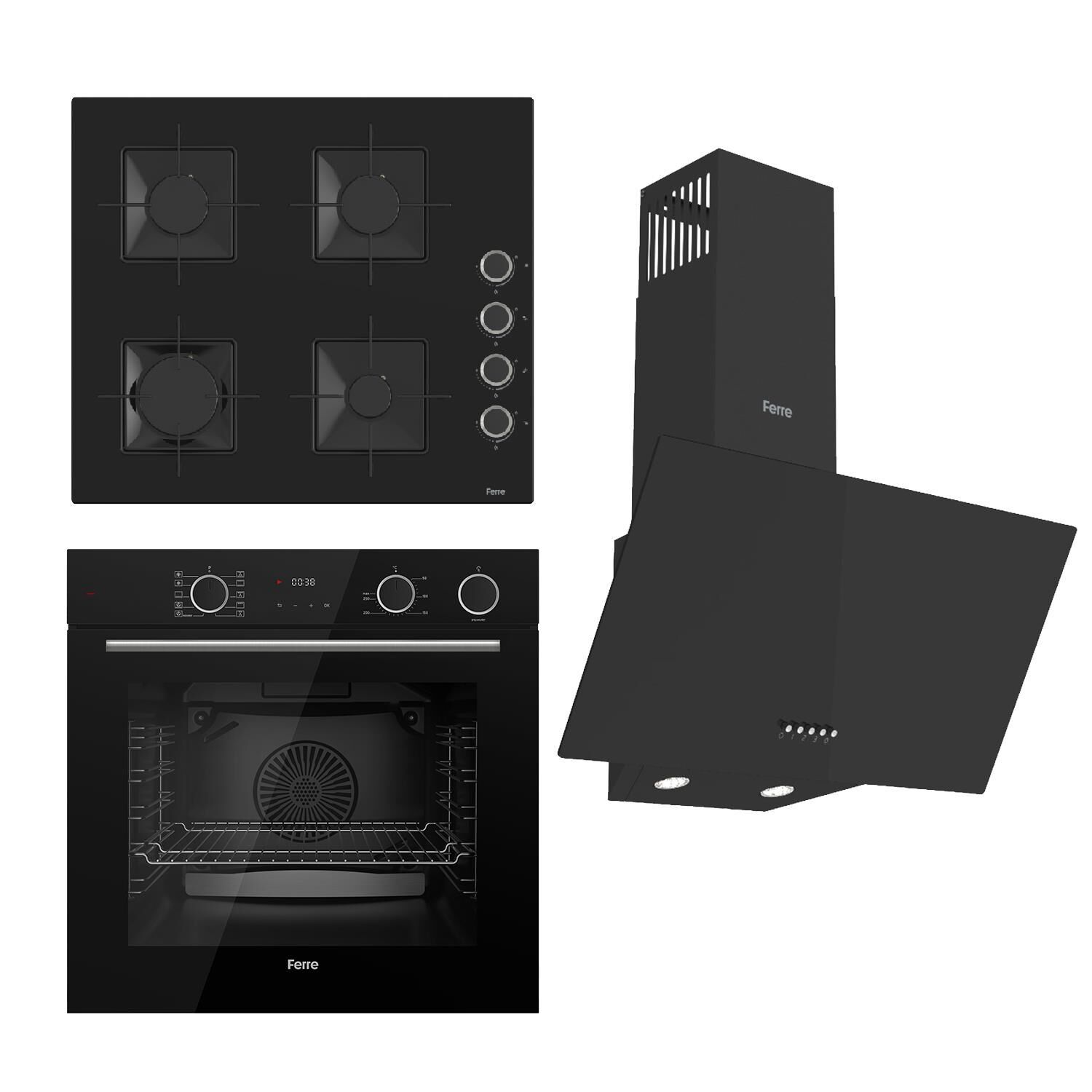 Ferre Steamart Ss Serisi Siyah Set (ss205 + Xe64cs +d086 )