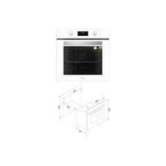 Silverline Beyaz Ankastre Set (CS5700E6W01 OCAK/S2-BO6502W02 FIRIN/3490 Oslo Davlumbaz)
