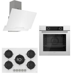 Ferre Pure Rs Serisi Beyaz Ankastre Set ( D064 - Rs036 - Xe61cb )