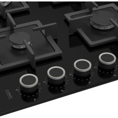 Ferre SC205 Siyah Cam Ankastre Ocak (Döküm Izgara)