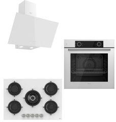 Ferre Pure Rs Serisi Inizio Beyaz Ankastre Set ( D078 - Rs036 - Xe61cb )