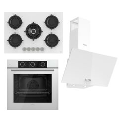 Ferre Flowart Basic Serisi Beyaz Ankastre Set (rs036+ Xe62cb + D087 )