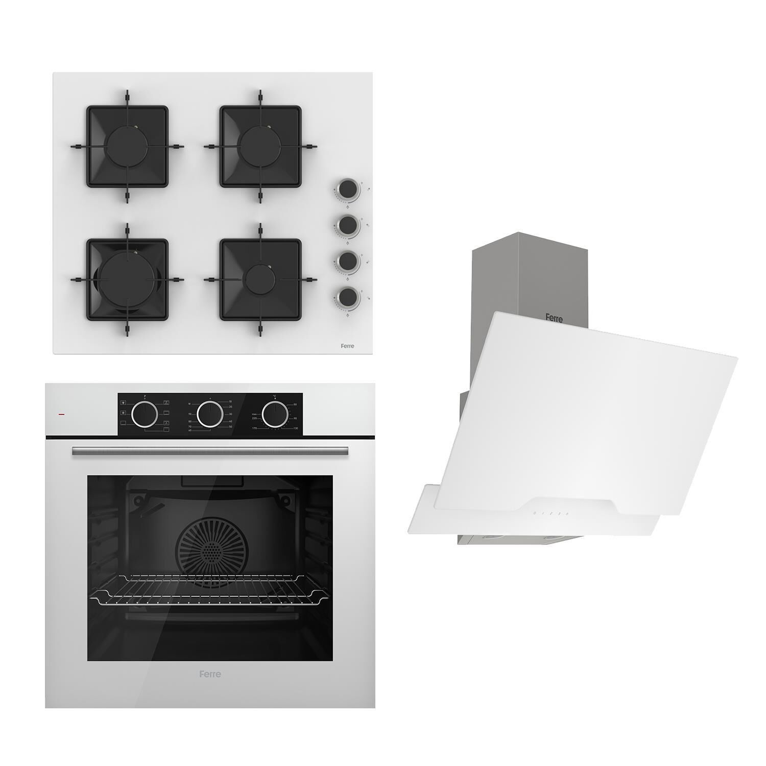 Ferre Flowart Ss Serisi Beyaz Set (ss206 + Xe62cb +d064 )