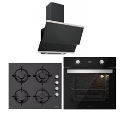 Silverline Siyah Cam Ankastre Set BO6504B01 - CS5349B01 - 3420 Classy