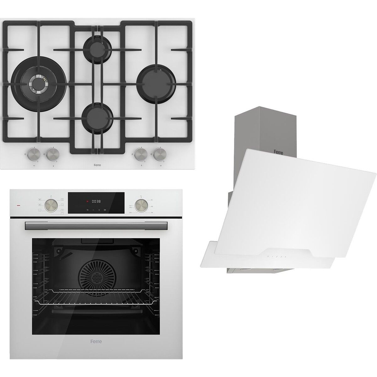 Ferre Flowart Serisi Beyaz Set (ED076+ QMS63CB +D064 )