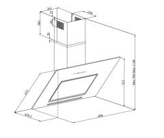 Silverline 3261 Andromeda Silence Ultra Sessz Beyaz Cam Davlumbaz