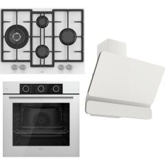 Ferre Flowart Basıc Serisi Beyaz Ankastre Set (ED076+ XE62CB + D081 )