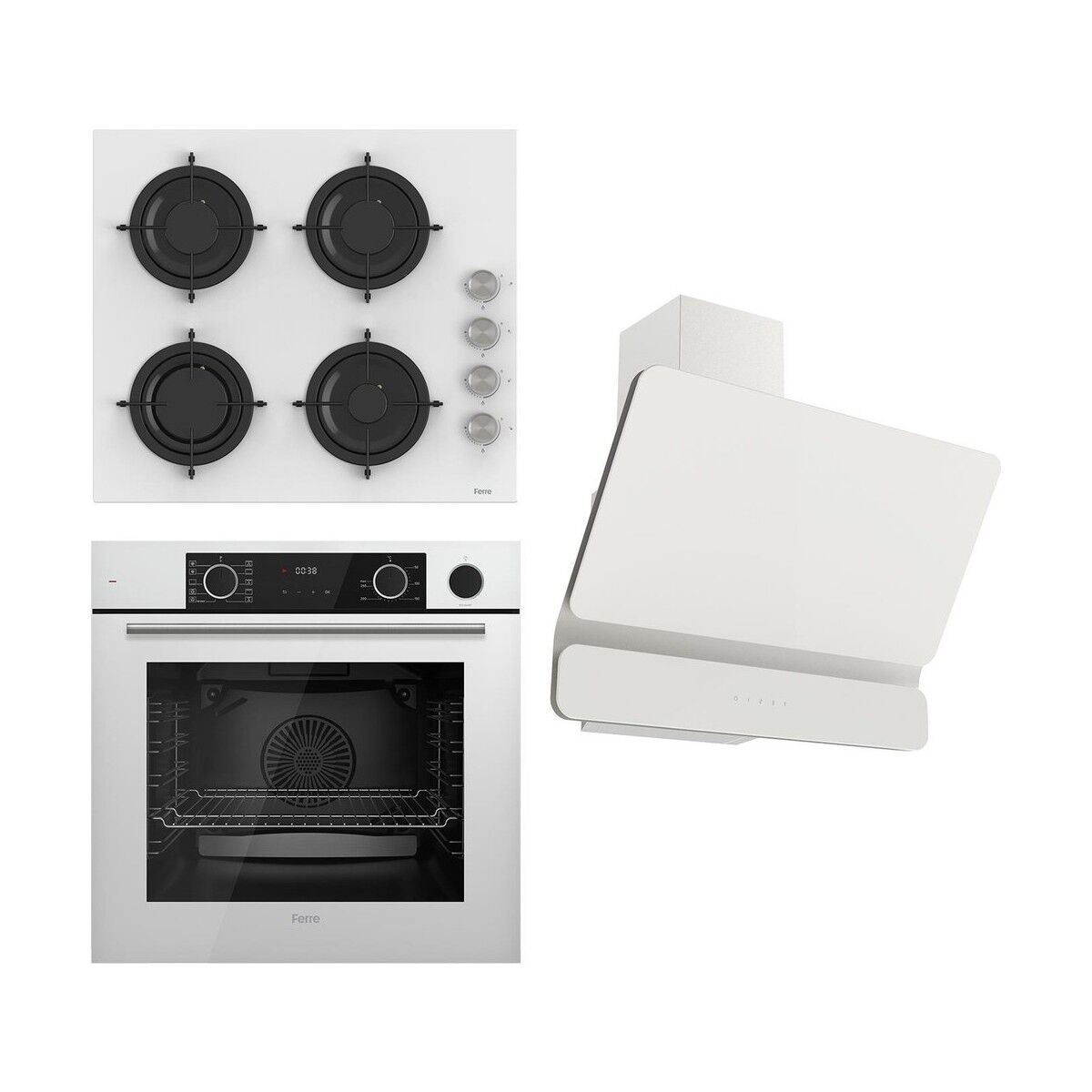 Ferre Flowart Serisi Beyaz Set (ED076+ QMS63CB +D081 )