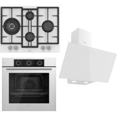 Ferre Flowart Basic Serisi Beyaz Ankastre Set (ED076+ XE62CB + D078 )