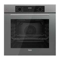 Ferre FLOWART-SILENTART Serisi Gri Set (ED078 + QBL63CPR +D079-SA) - Döküm Izgara / 67 cm Ocak