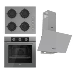 Ferre Flowart Basic Serisi Gri Ankastre Set (cs208 + Xe62cpr + D088 )