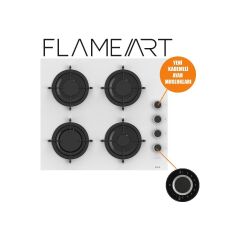 Ferre Steamart-Fryart-Sılentart Serisi Beyaz Set (CS206-FA + QEP63CB +D064-SA) - Emaye Izgara