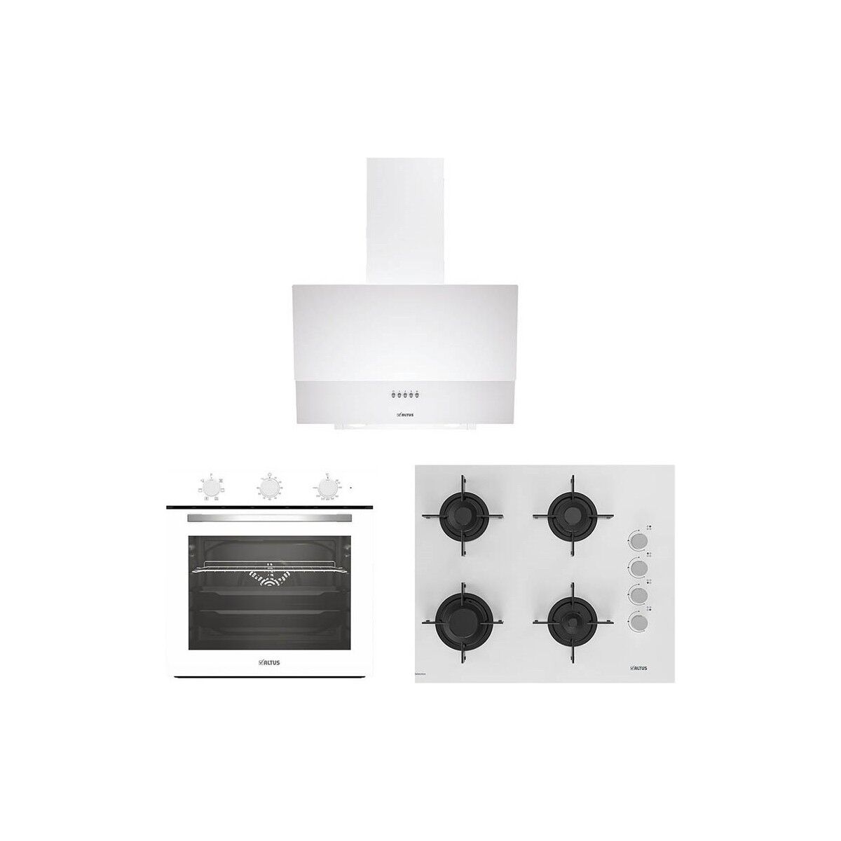 Altus Ala 321 W - Ala 159 Dhw -Ala 540 W Beyaz Ankastre Set