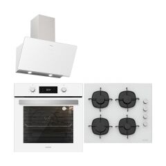 Silverline Ankastre Set Beyaz Cam ( BO6504W01- CS5335W01 - 3457)