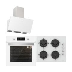 Silverline Ankastre Set Beyaz Cam ( BO6504W01- CS5335W01 - 3457)