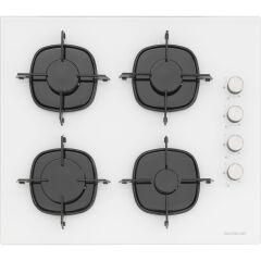 Silverline BO6504W01 - CS5335W01 Beyaz Cam Ankastre Set