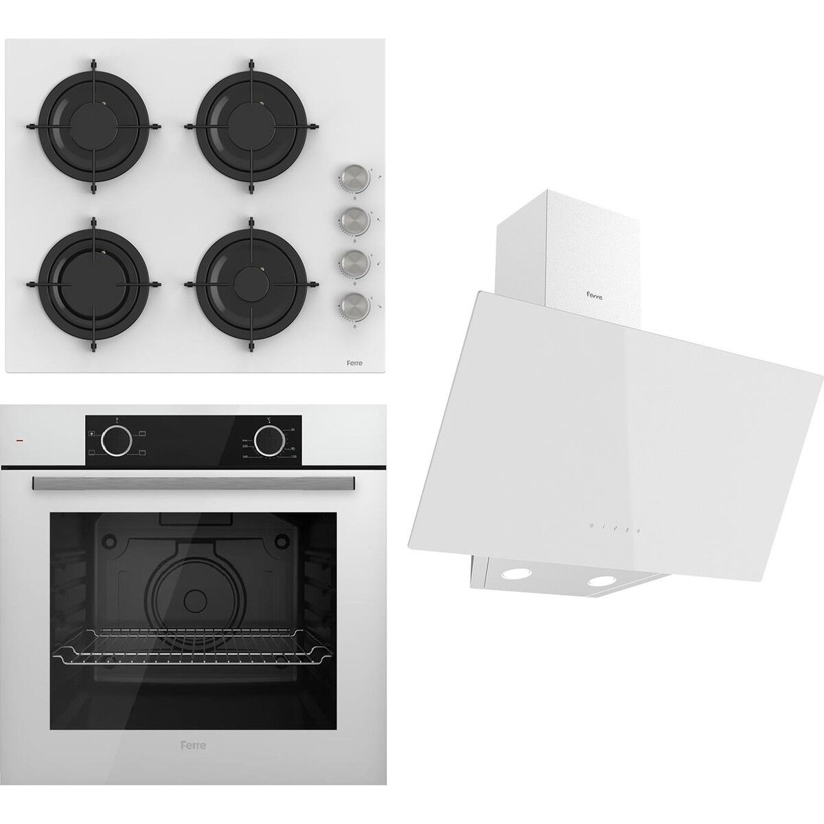 Ferre Statik Cs Serisi Beyaz Set (CS206 + XE61CB +D078 )