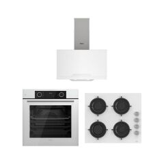 Ferre Fryart Beyaz Set ( D064 Beyaz Davlumbaz -CS206 Beyaz Ocak- XE63CB Fryart Beyaz Fırın)