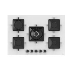 Ferre Ss036 Kare Emaye Izg.75 Cm Beyaz Cam Ocak