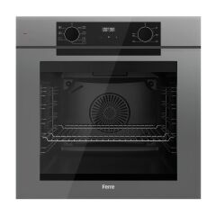 Ferre Fryart Serisi Gri Set (SS038 + QEP63CPR +D082) - Döküm Izgara / 75 cm Ocak