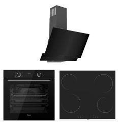 Ferre Fryart Ms Serisi Siyah Cam Ankastre Elektrikli Set D063 - MS261 - XE63CS Fryart